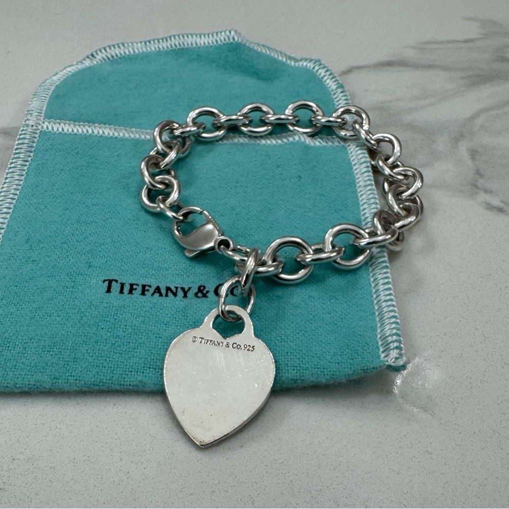 Tiffany & Co. Silver Heart Charm Bracelet
